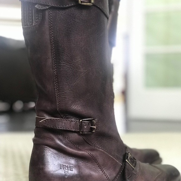 Beautiful & Rare Frye Riding Boots Deep Plum 9 - Picture 4 of 6
